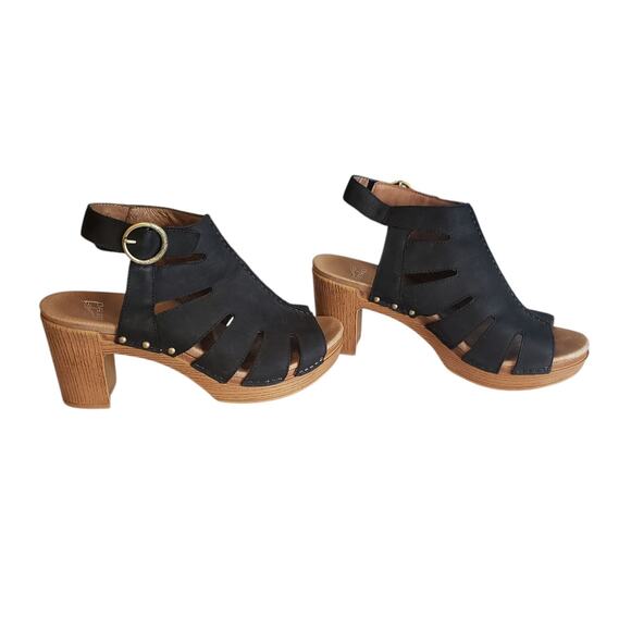 Dansko Black and Brown Women Sandals - Picture 1 of 15